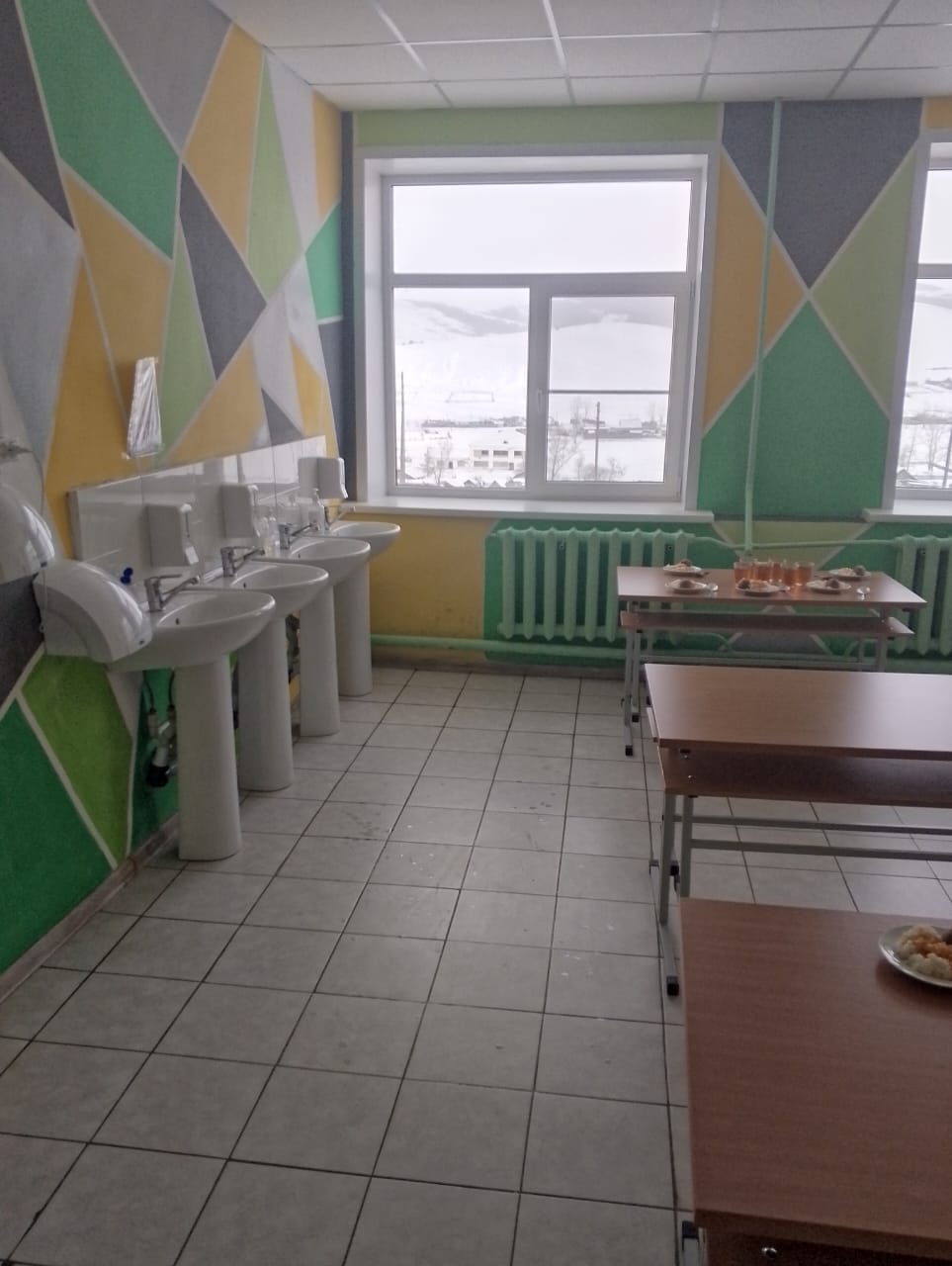Места для мытья рук.